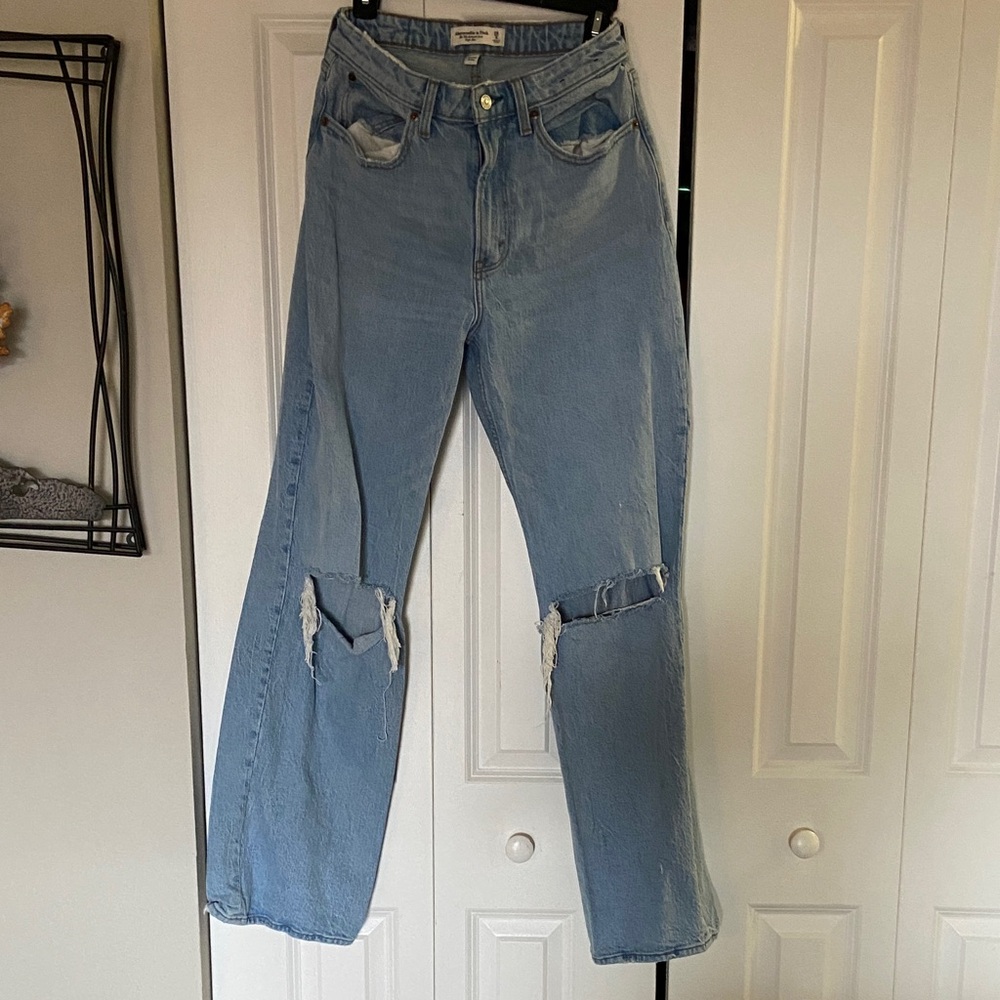 Abercrombie & Fitch Light Blue Straight Leg Jeans